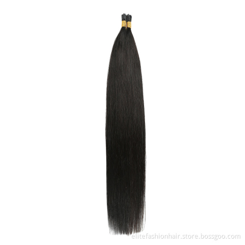 Wholesale No shedding and tangle straight double drawn pre bonded i tip Hair Remy human I tip hair Stick I tip Hair Extension